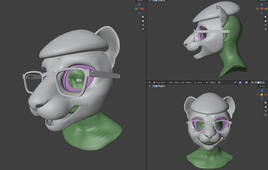 Puma 3D Model + Coppola and Glasses Models