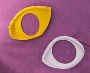 Modeled and printed eyes